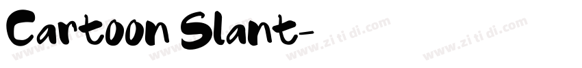 Cartoon Slant字体转换